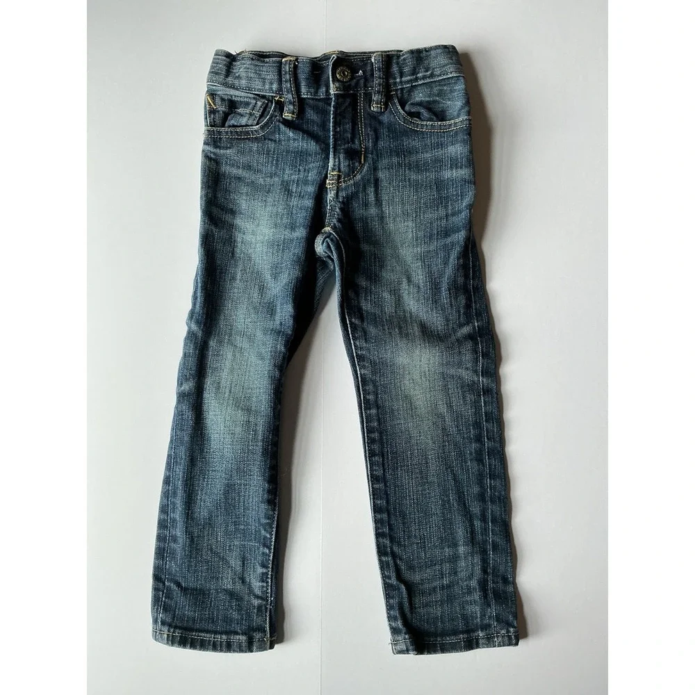 Baby‎ Gap Skinny Jeans Toddler 2Y Blue Excellent Adjustable Waist 1969 Denim